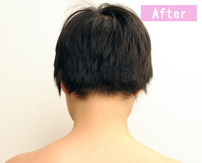 【3人目Before→After 】ショートヘアの女子は月１シェービングでつるつるのうなじをキープ