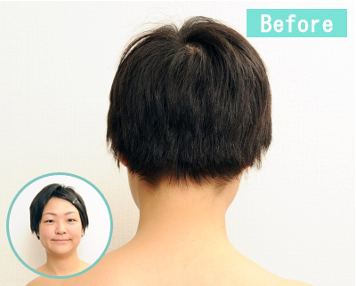 【3人目Before→After 】ショートヘアの女子は月１シェービングでつるつるのうなじをキープ