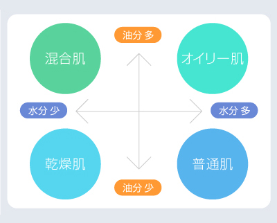 4つの肌質タイプと特徴