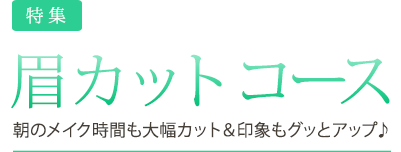 眉カットコース　朝のメイク時間も大幅カット＆印象もグッとアップ♪